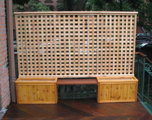 brooklyn cedar planter boxes, privacy screen